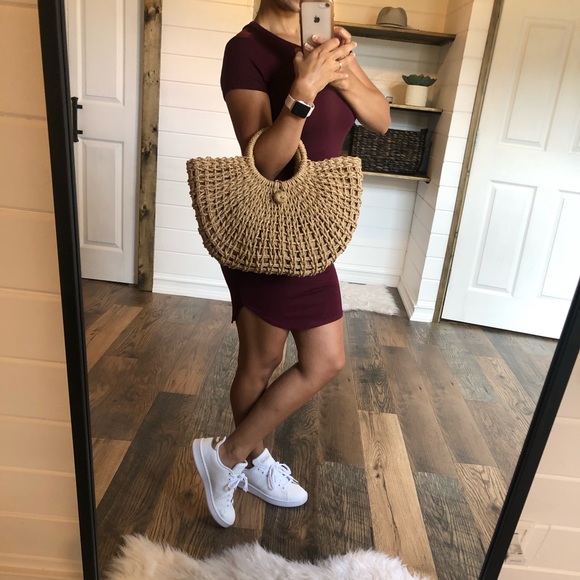 New!! Boho Woven moon shaped bag - Picture 9 of 13